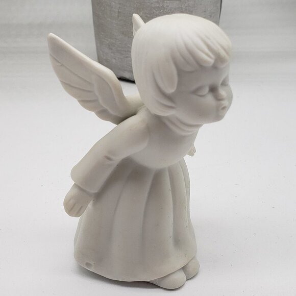 Lefton 1983 White Bisque 02079 Angel Figurine - Picture 1 of 8